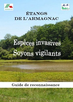 couverture du guide de reconnaissance des espèces invasives sur le site Etangs de l'Armagnac